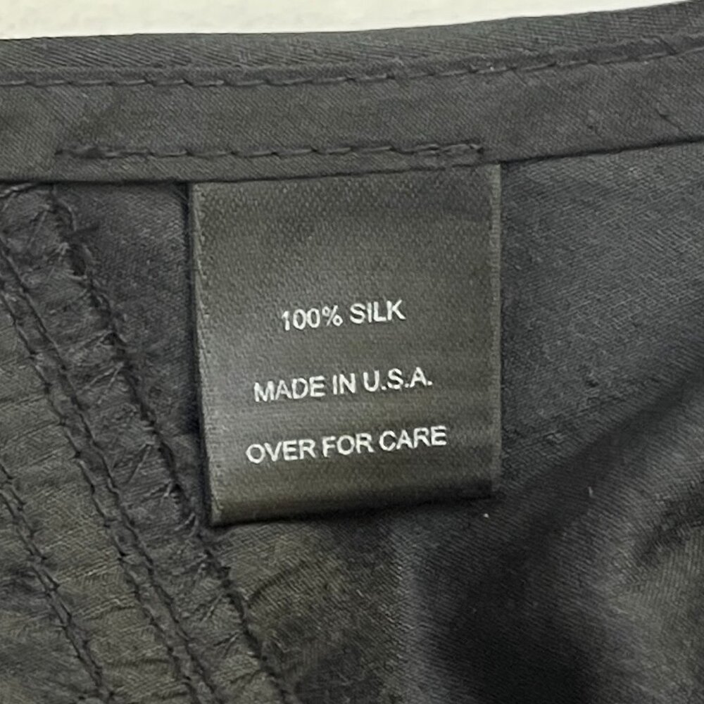 Areli Collection Bias cut Dupioni Silk Maxi Black Skirt 6 $350 - Picture 5 of 11